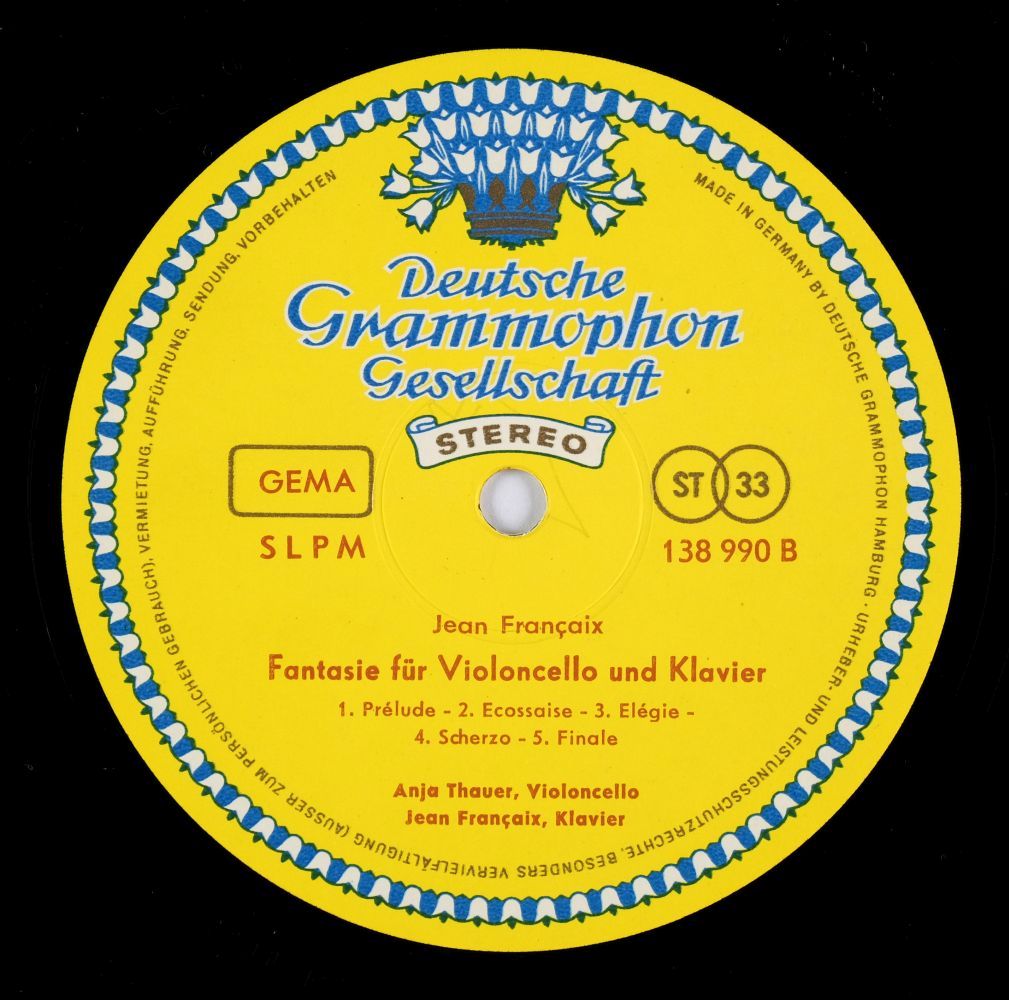 * Thauer (Anja). Rare original 1966 German stereo pressing of Deutsche Grammophon SLPM 138990, ED1 - Image 3 of 5