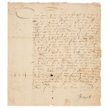 * James VI & I (1566-1625). Letter signed, 1586