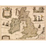 British Isles. Hondius (H. & Le Roy H.), Novissima Descriptio Angliae, Scotiae et Hiberniae, 1639