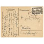 * Kubin (Alfred, 1877-1959). Autograph Postcard Signed, ‘Alfred Kubin’, [Wernstein, 1922?]
