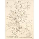 Gillray (James). A New Map of England & France..., 1793, but H. G. Bohn edition of 1847