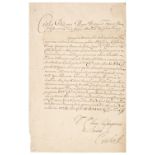 * Charles I (1600-1649). Document signed, 1633