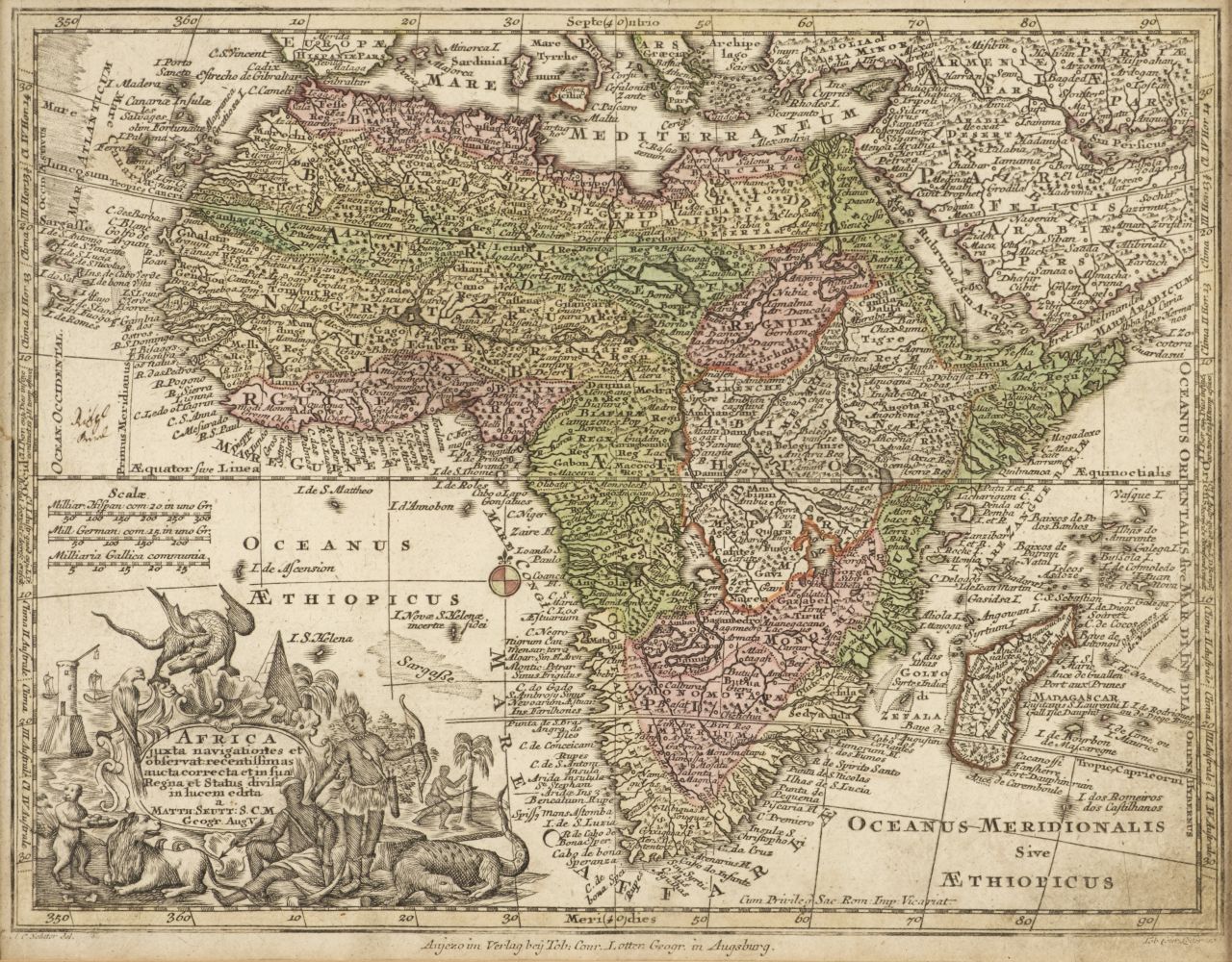 * Africa. Seutter (Matthaus), Africa juxta Navagationes et observat rectissimus..., circa 1760