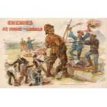 * Propaganda Poster. Merry (Tom), Enemies at Home and Abroad, 1900