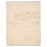 * Hammond (Robert, 1621-1654). Document signed, 1648