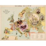 Europe. Theunissen (Andre), Carte Philatelique de l'Europe 1915, De Landre, Paris, 1915