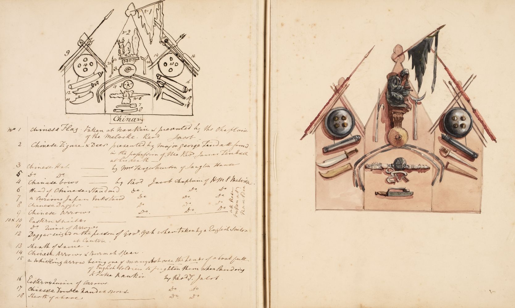 D'Oyly (Charles). Armoury Book, circa 1860