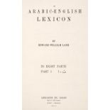 Lane (Edward William). An Arabic-English Lexicon, 8 volumes, Beirut: Librairie Du Liban, 1968