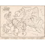 Allegorical Maps. Le Charivari (publisher), Carte de la Fraternite Europeene, circa 1880