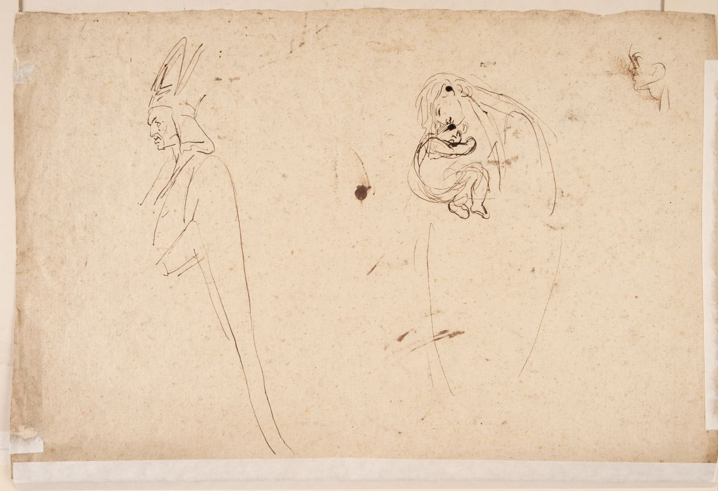 * Romney (George, 1734-1802). A group of oppressed male and female figures, and one other - Image 6 of 7