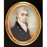 * Bogle (John, circa 1746-1803). Oval portrait miniature of a young gentleman, 1800