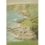 * Sleigh (Bernard 1872-1954). Cornish Coast, Tintagel: Trebarwith