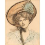 * Baumer, Lewis, Four portraits of a young Lady, hand-coloured lithographs, c. 1890