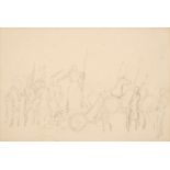 * Sir John Everett Millais, Boadicea in Triumphal Procession, pencil on wove paper, c. 1845