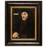 * Holbein (Hans). Portrait of Erasmus, circa 1550, oil on wood panel