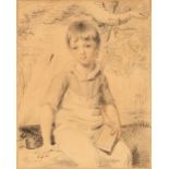 * Hoppner (John, 1758-1810), Portrait of a Boy holding a Book in a Landscape