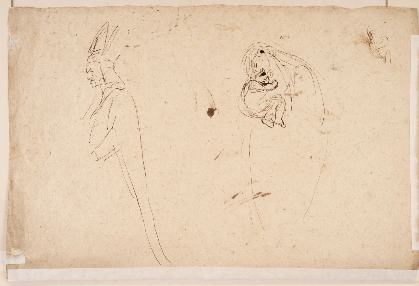 * Romney (George, 1734-1802). A group of oppressed male and female figures, and one other - Image 3 of 7