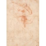 * Florentine School, Early 17th Century. A Satyr abducting a Nymph, sanguine crayon on fine laid