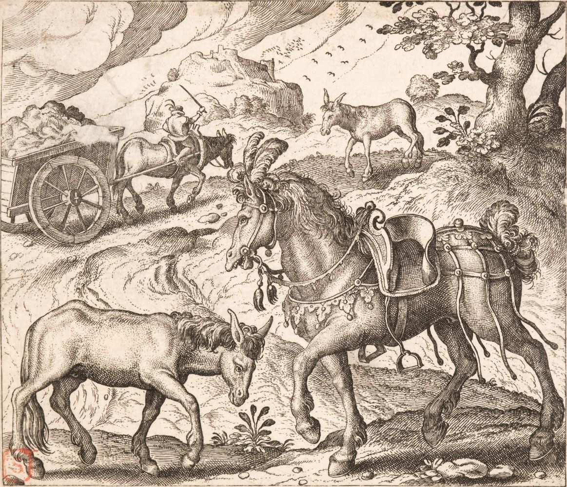 * Gheeraerts (Marcus, I). The Horse and the Ass & the Greedy bird-catcher, 1567