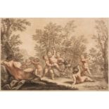 * Bartolozzi (Francesco, 1727-1815). Bacchanal of putti, after Franceschini