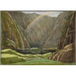 * Sleigh (Bernard 1872-1954). Landscape with rainbow over mountain tarn, & 4 others
