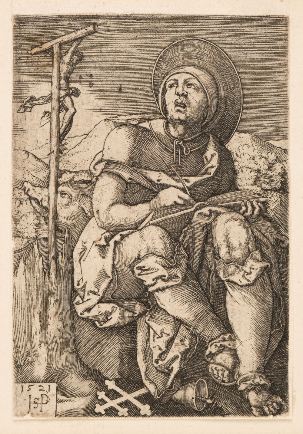 * Beham, Hans Sebald, St Anthony the Hermit, engraving, 1521