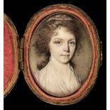 * English School. Portrait miniature of a young lady, circa 1780-1790