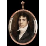 * English School. Portrait miniature of a young gentleman, circa 1800-1810