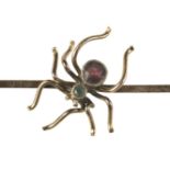 * Brooch. An Edwardian 9ct gold spider brooch