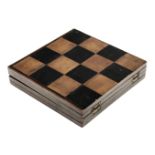 * Chess. A 19th-century folding chessboard