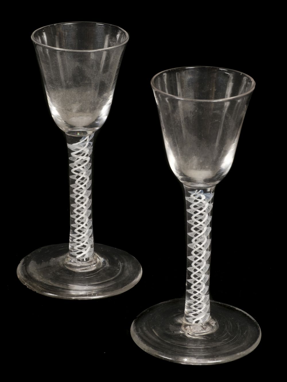 * Drinking Glass. A pair of 18th-century drinking glasses