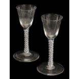* Drinking Glass. A pair of 18th-century drinking glasses
