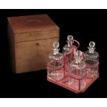 * Decanters. A set of 4 George III period decanters, boxed