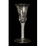 * Drinking Glass. An 18th-century drinking glass circa 1750