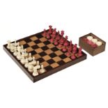 * Chess. A 19th-century ivory "Staunton" pattern chess set
