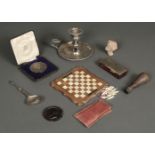 * Boulton (Matthew, 1728-1809). A silver-plated chamberstick and other items