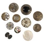 * Buttons. A collection of buttons and other fastenings, 18th-20th century