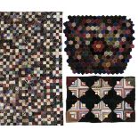 * Quilts. A large piece of patchwork, 1880s, and others