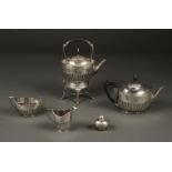 * Tea Set. An Edwardian silver 4-piece tea set