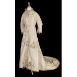 * Clothing. An Edwardian silk taffeta gown