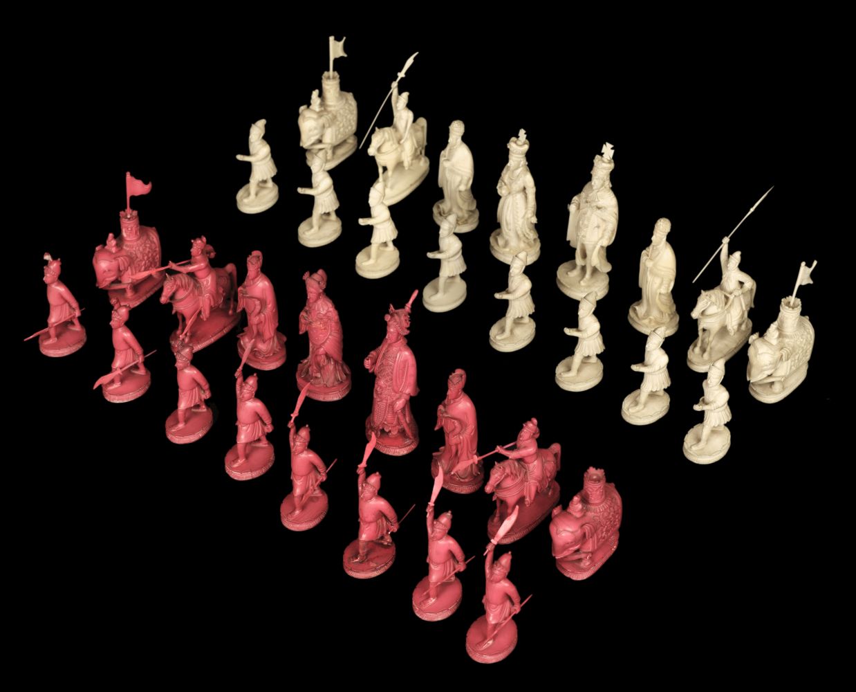 * Chess. A 19th-century Chinese export ivory chess set