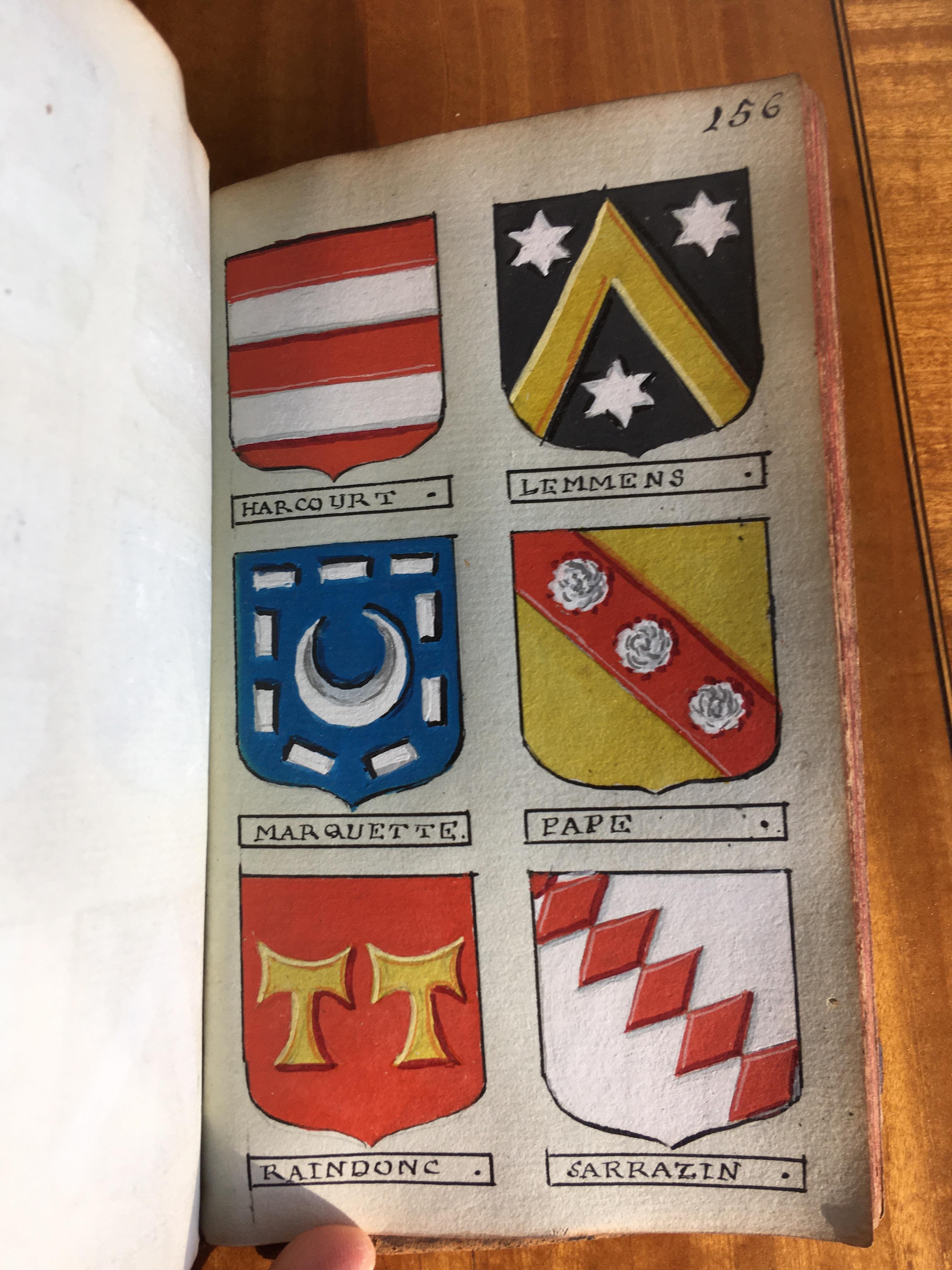 Heraldry. A volume containing 948 very finely hand-painted continental armorials, c. 1770 - Image 4 of 30