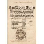 Albertus Magnus. Diui Alberti Magni summi in via peripathetica philosophi..., 1517