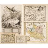 Poland. A collection of nine maps, mostly 18th century