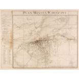 Warsaw. Bach (Joseph), Plan Miasta Warszawy, Dresden 1809