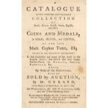 Coin & Medal auction catalogues. A volume of 16 coin & medal auction catalogues, 1786-91