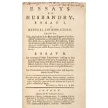 Harte (Walter). Essays on Husbandry, 2 parts in 1 volume, 1st edition..., 1764