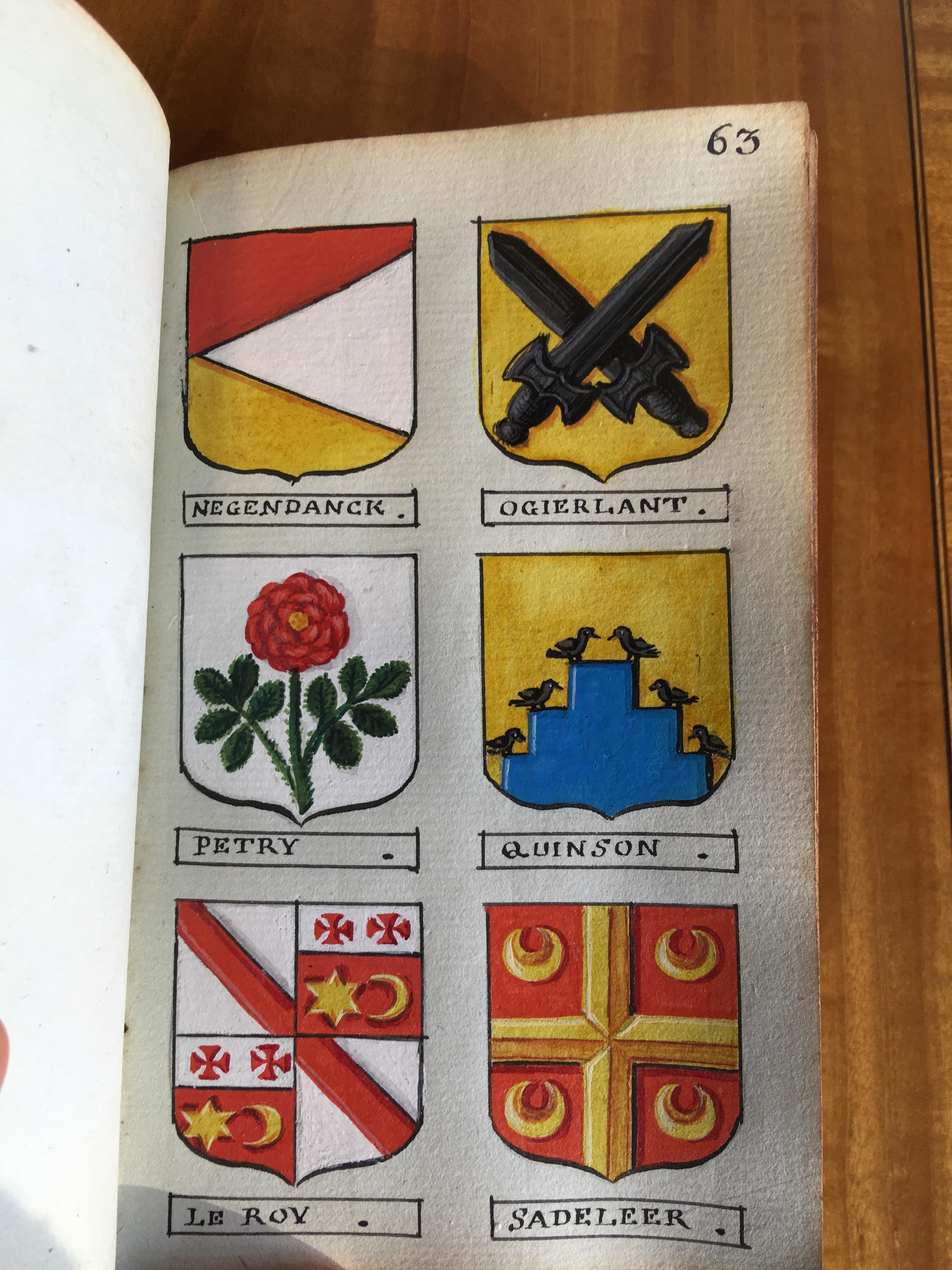 Heraldry. A volume containing 948 very finely hand-painted continental armorials, c. 1770 - Image 10 of 30