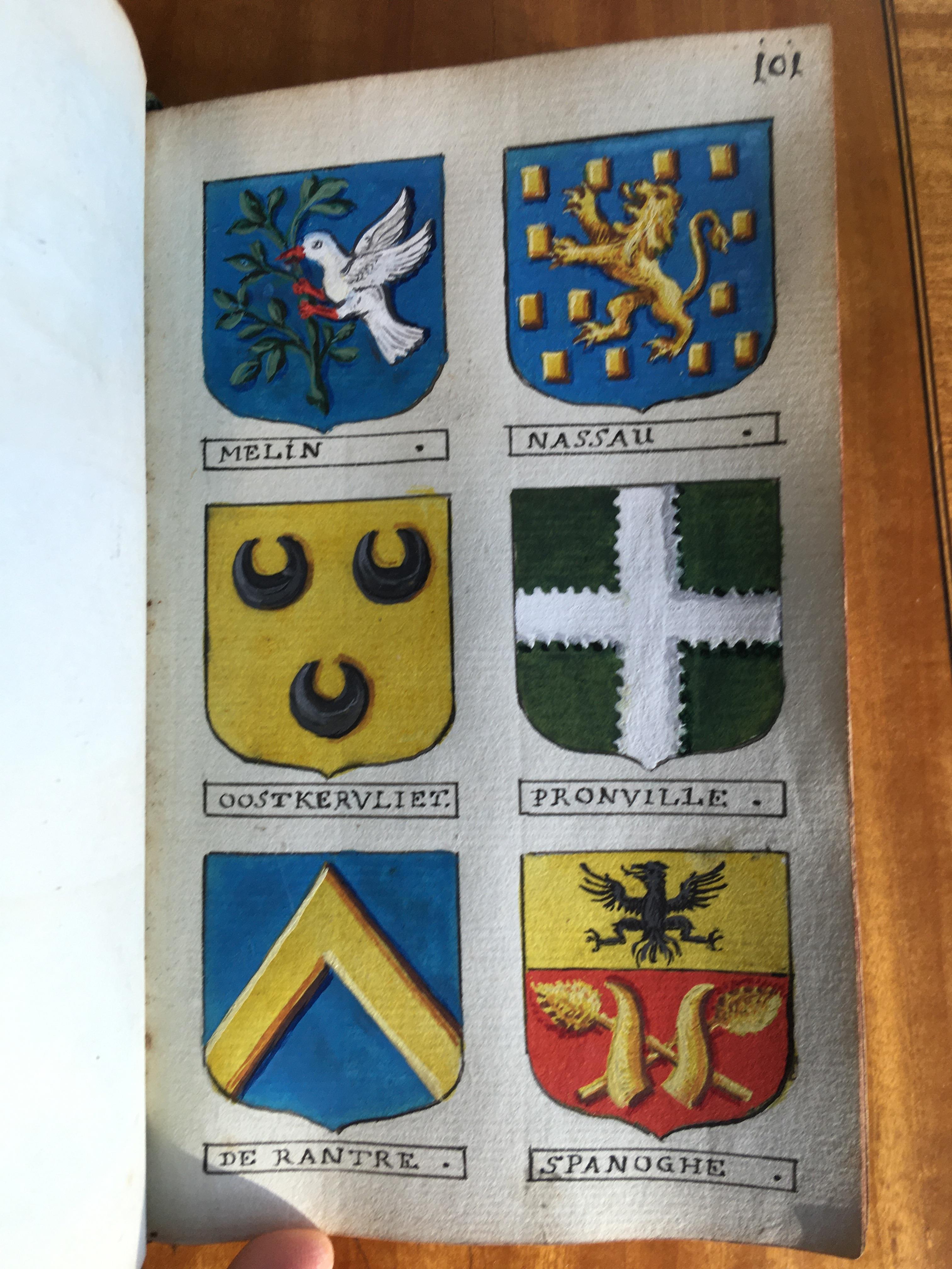 Heraldry. A volume containing 948 very finely hand-painted continental armorials, c. 1770 - Image 5 of 30