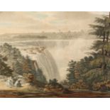 Niagara Falls. Bennett (William), Two aquatints of Niagara Falls, circa 1831